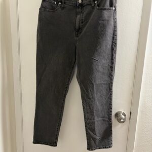 Madewell Women's Straight Leg Jeans - Dark Gray